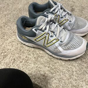 New Balance Gray and Yellow Athletic Shoes